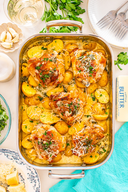 Exclusive Creamy Garlic Parmesan Chicken Thighs