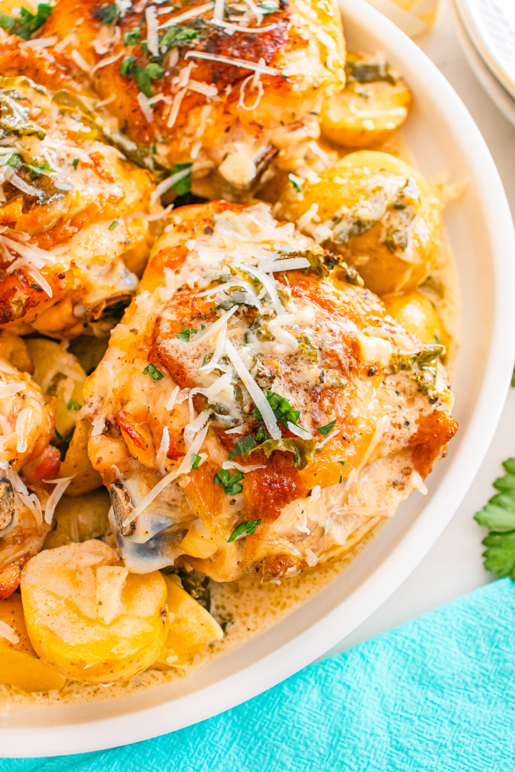 Exclusive Creamy Garlic Parmesan Chicken Thighs