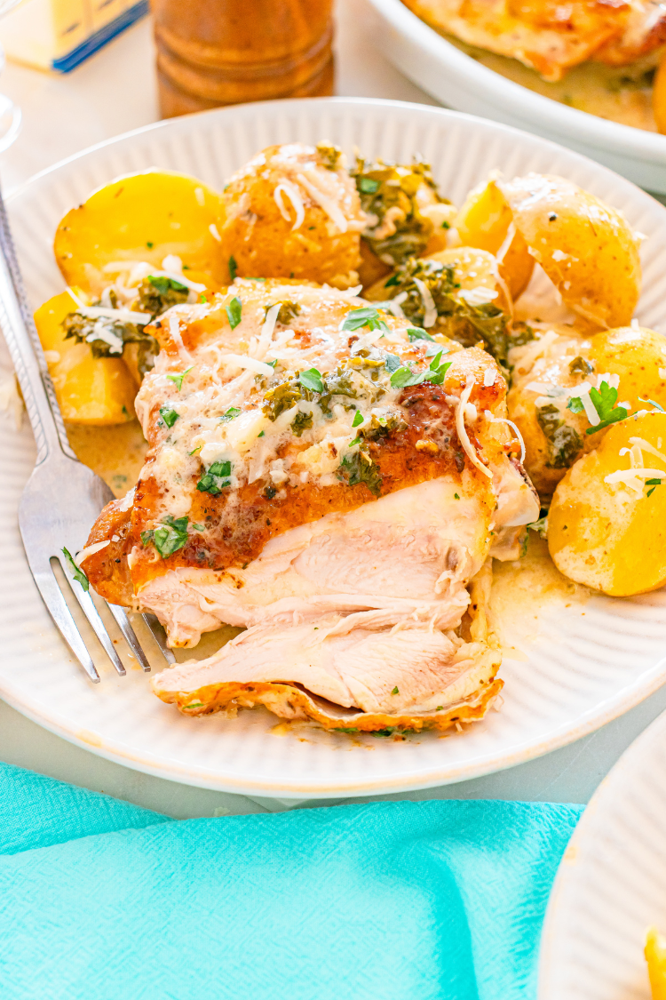 Exclusive Creamy Garlic Parmesan Chicken Thighs