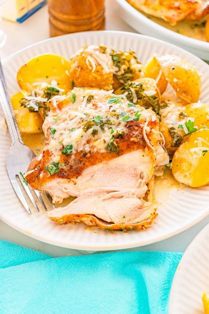 Exclusive Creamy Garlic Parmesan Chicken Thighs