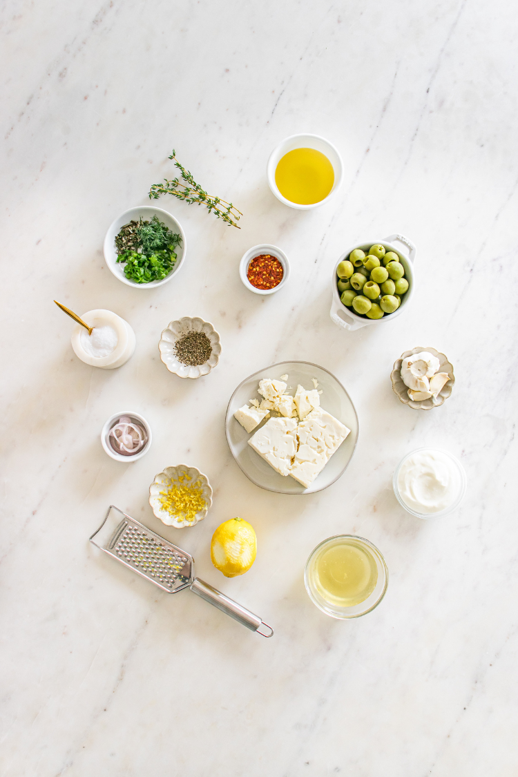 Exclusive Whipped Feta and Herby Olives Appetizer