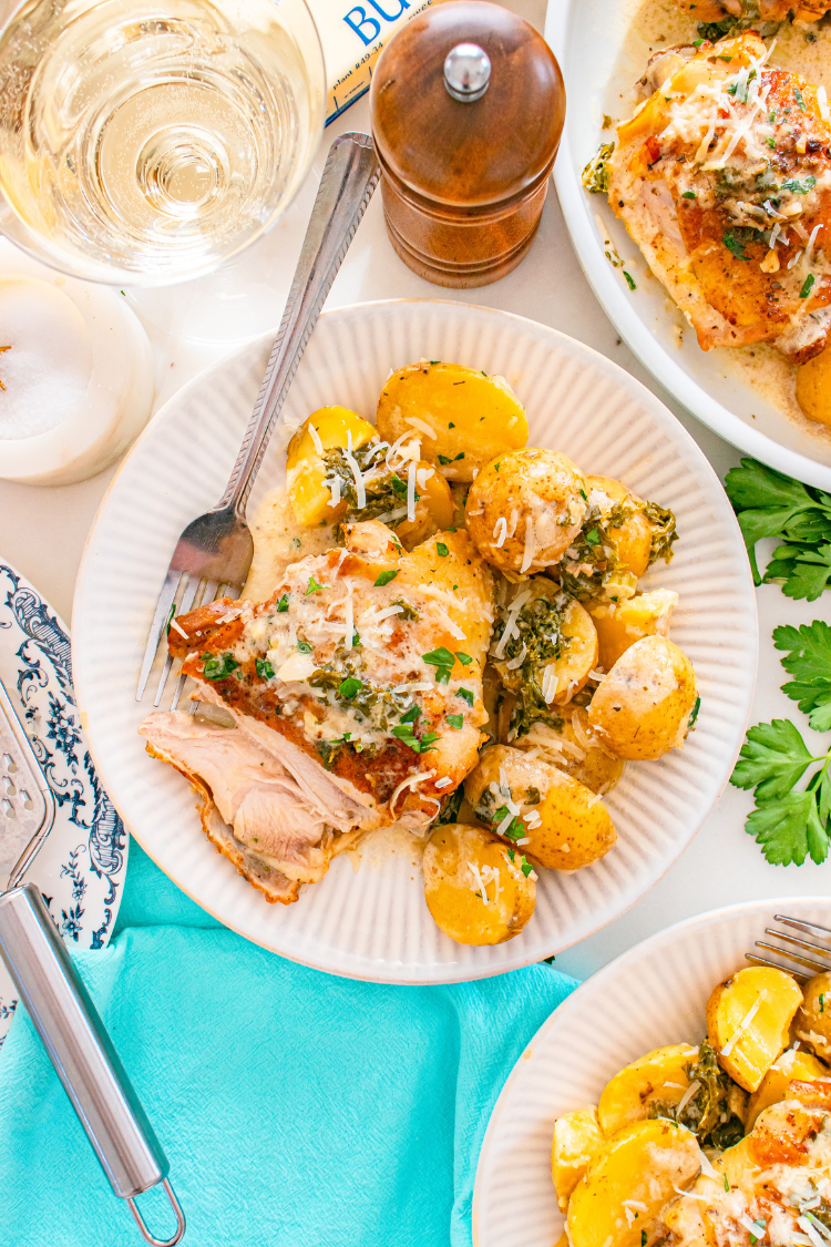 Exclusive Creamy Garlic Parmesan Chicken Thighs