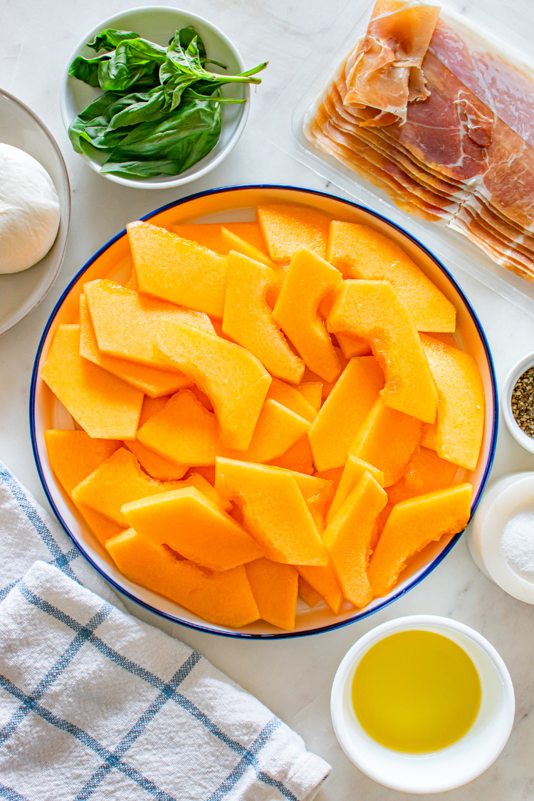 Exclusive Cantaloupe, Prosciutto, and Burrata Salad