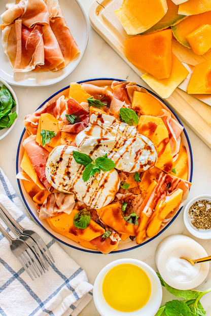 Exclusive Cantaloupe, Prosciutto, and Burrata Salad