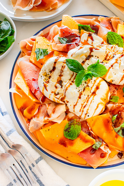 Exclusive Cantaloupe, Prosciutto, and Burrata Salad