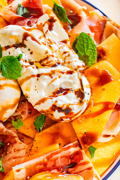 Exclusive Cantaloupe, Prosciutto, and Burrata Salad