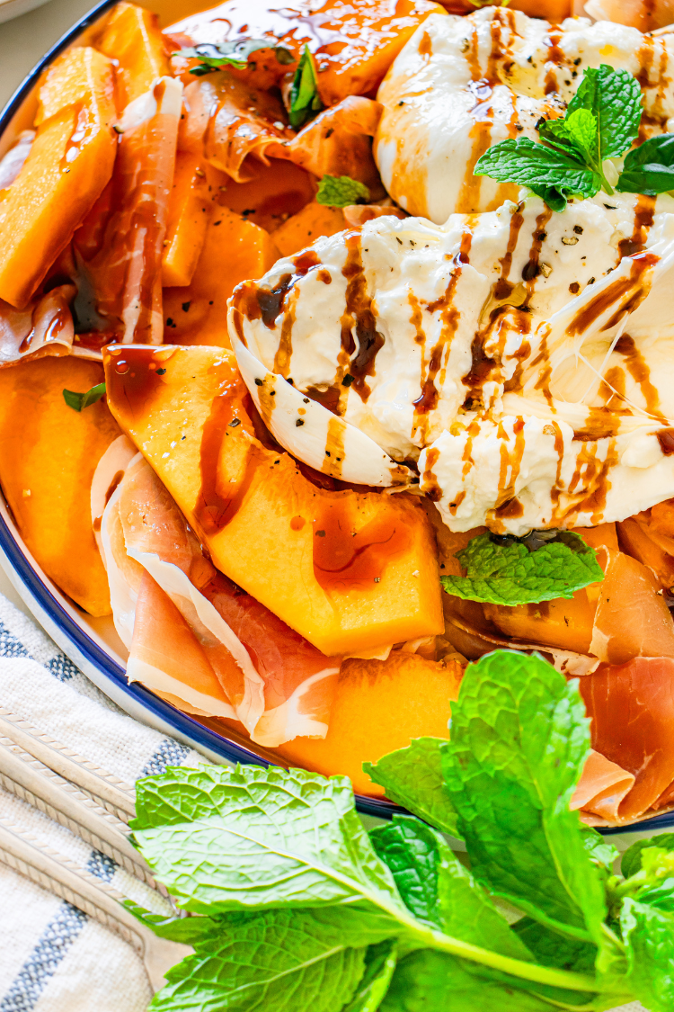 Exclusive Cantaloupe, Prosciutto, and Burrata Salad
