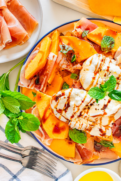 Exclusive Cantaloupe, Prosciutto, and Burrata Salad