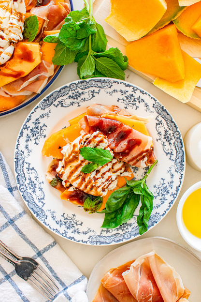 Exclusive Cantaloupe, Prosciutto, and Burrata Salad