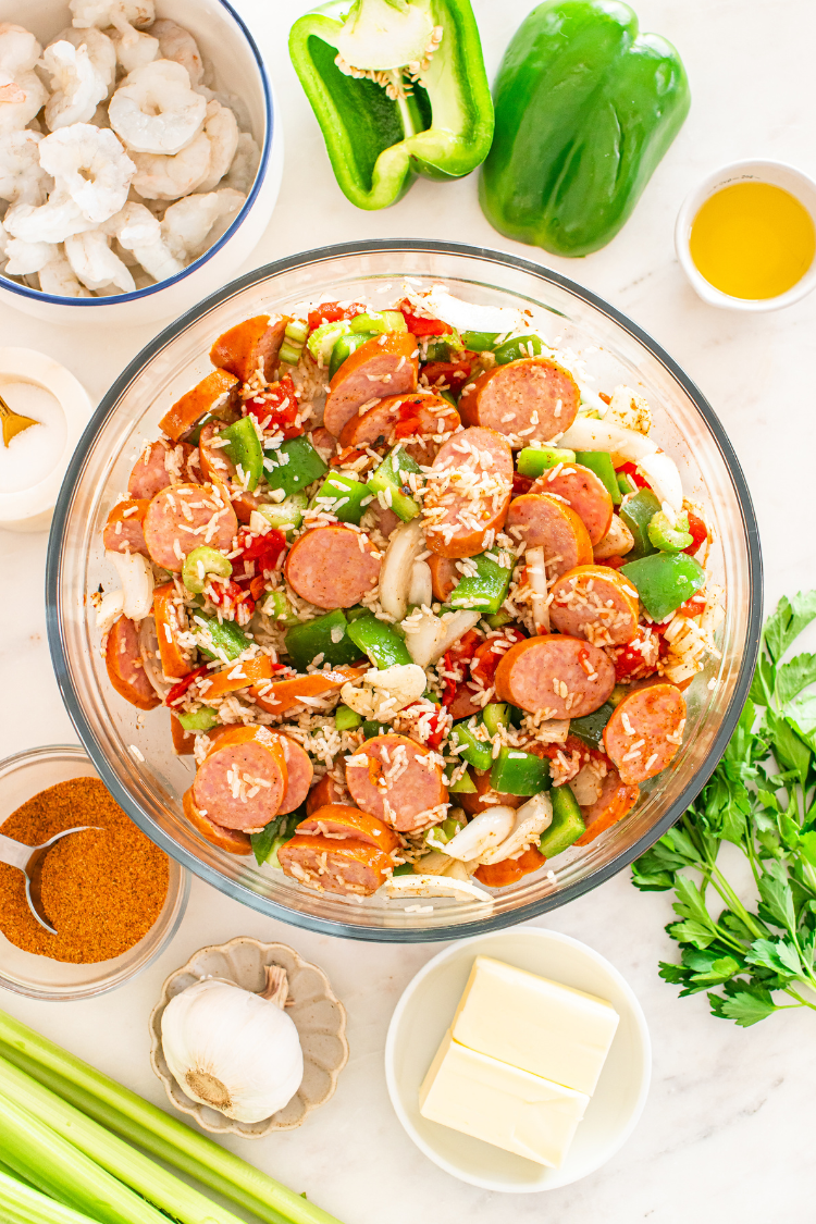 Exclusive Oven Baked Jambalaya Foil Packets