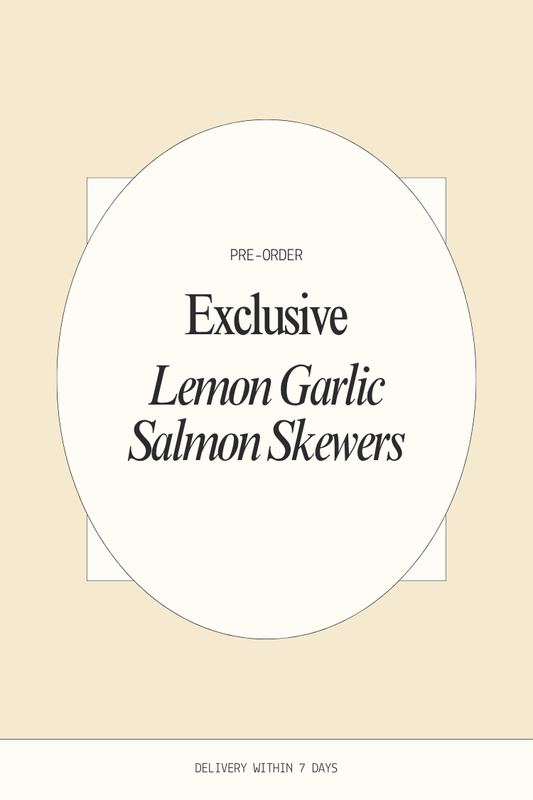 PRE-ORDER Exclusive Lemon Garlic Salmon Skewers