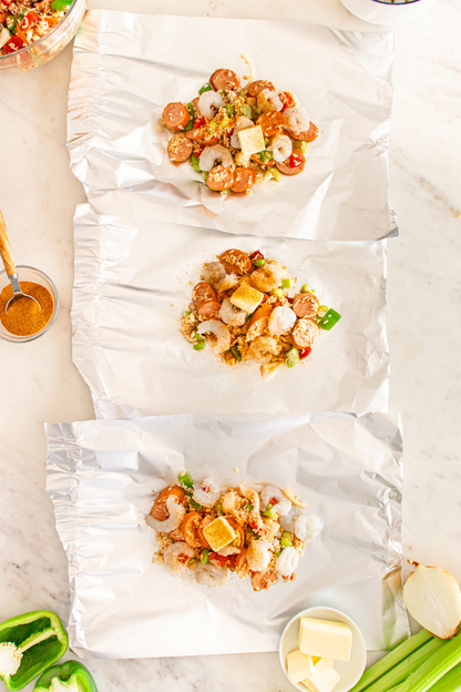 Exclusive Oven Baked Jambalaya Foil Packets