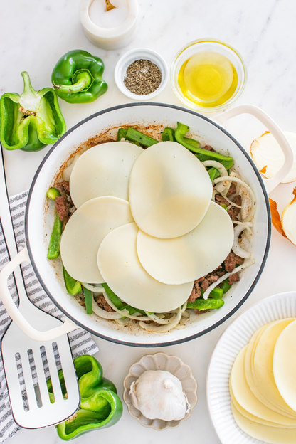 Exclusive One Pot Ground Beef Philly Cheesesteak