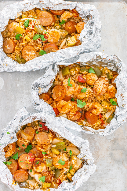 Exclusive Oven Baked Jambalaya Foil Packets