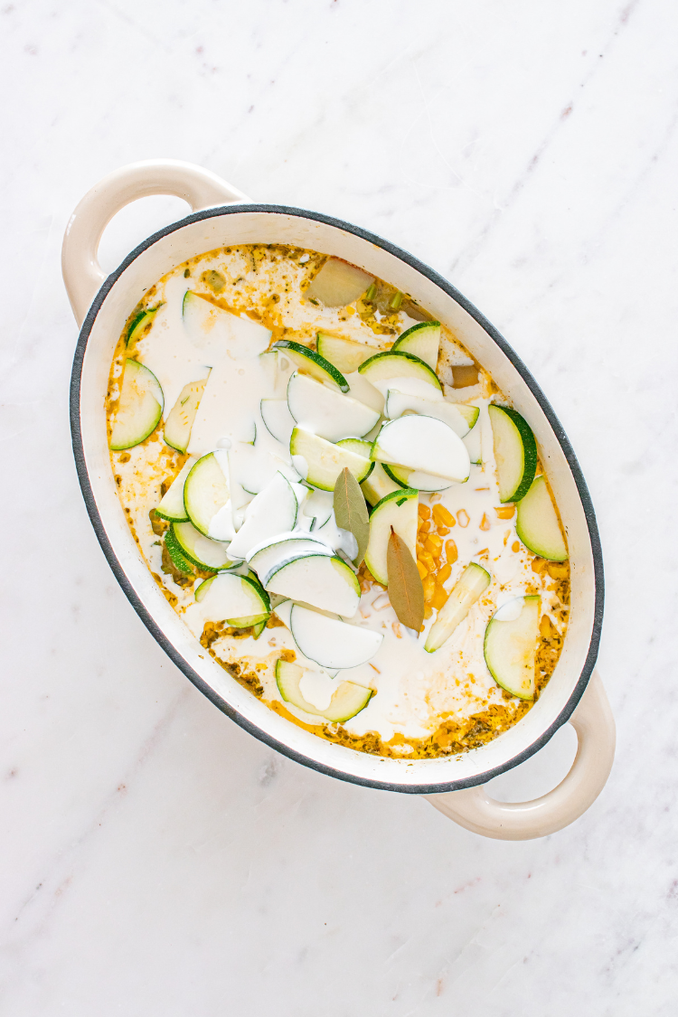 Exclusive Summer Corn and Zucchini Chowder