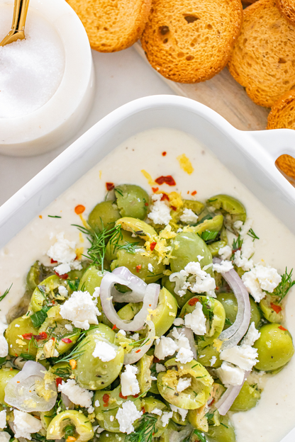 Exclusive Whipped Feta and Herby Olives Appetizer